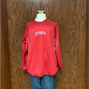 LA Angels Fleece Pullover Sweatshirt Men’s XL Red MLB